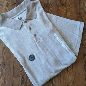 NWT R&R Casuals Neutral Beige Sport Polo OCSL-2634 Large